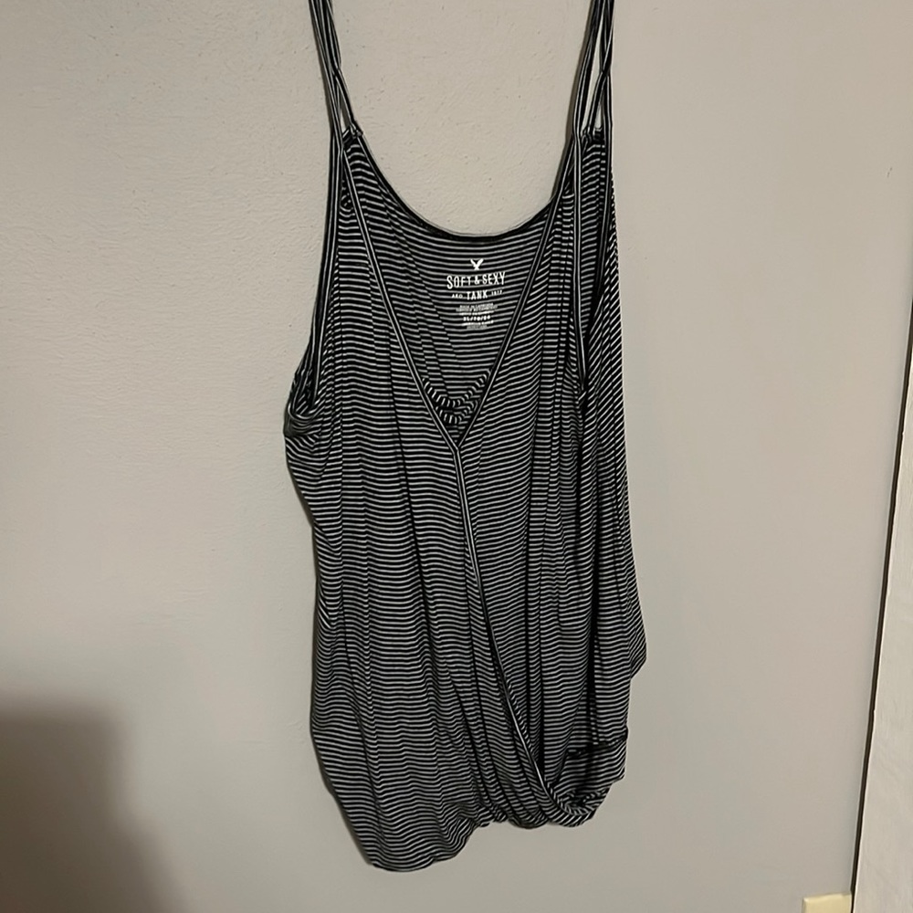 Soft and sexy tank blue stripes